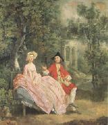 Thomas Gainsborough Conversation in a Park(perhaps the Artist and His Wife) (mk05) Spain oil painting artist